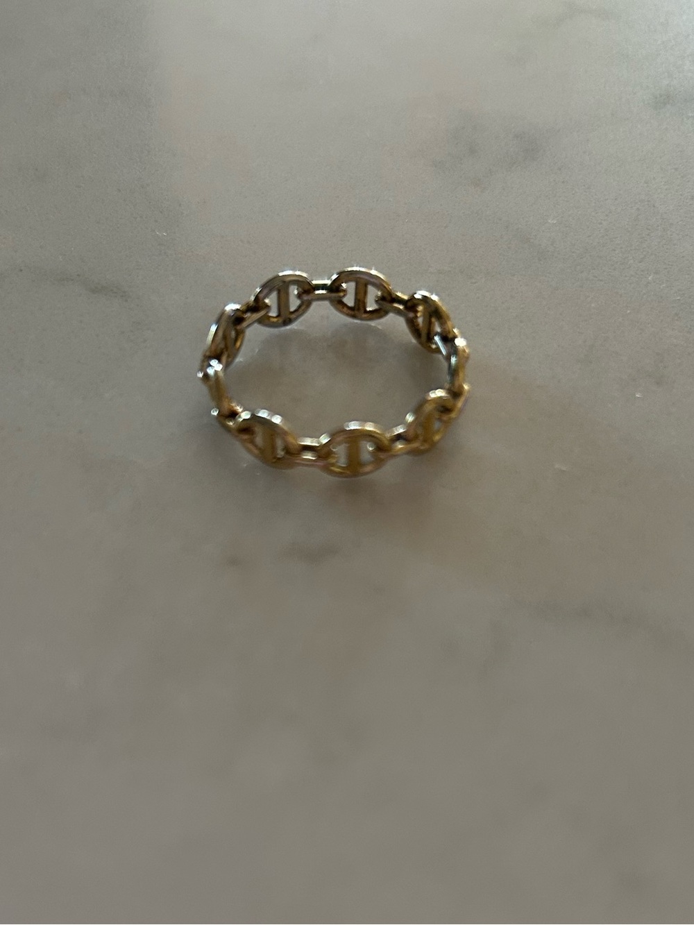 Gorjana Port Ring - 18k gold plated brass Chain Link Ring - Women's ring size 8